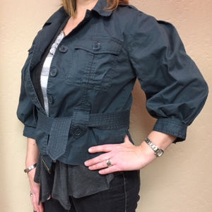 Marc by Marc Jacobs Crop, Belted Jacket